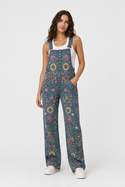 Jolie Bloemen Overall Jeans